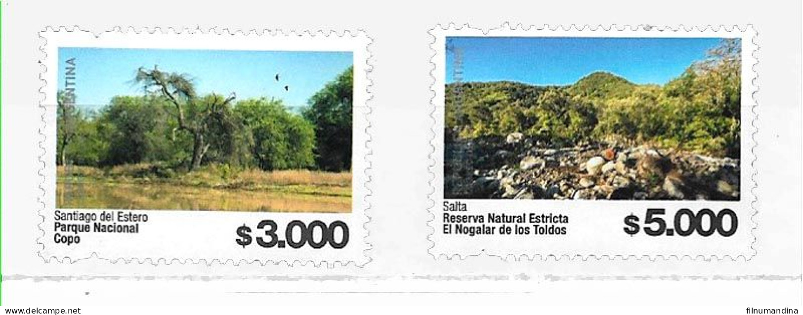 #75366 NEW ISSUE ARGENTINA 2024 NATIONAL PARK DEFINITIVES 3000-5000 PESOS NEW HIGH VALUES MNH - Ungebraucht