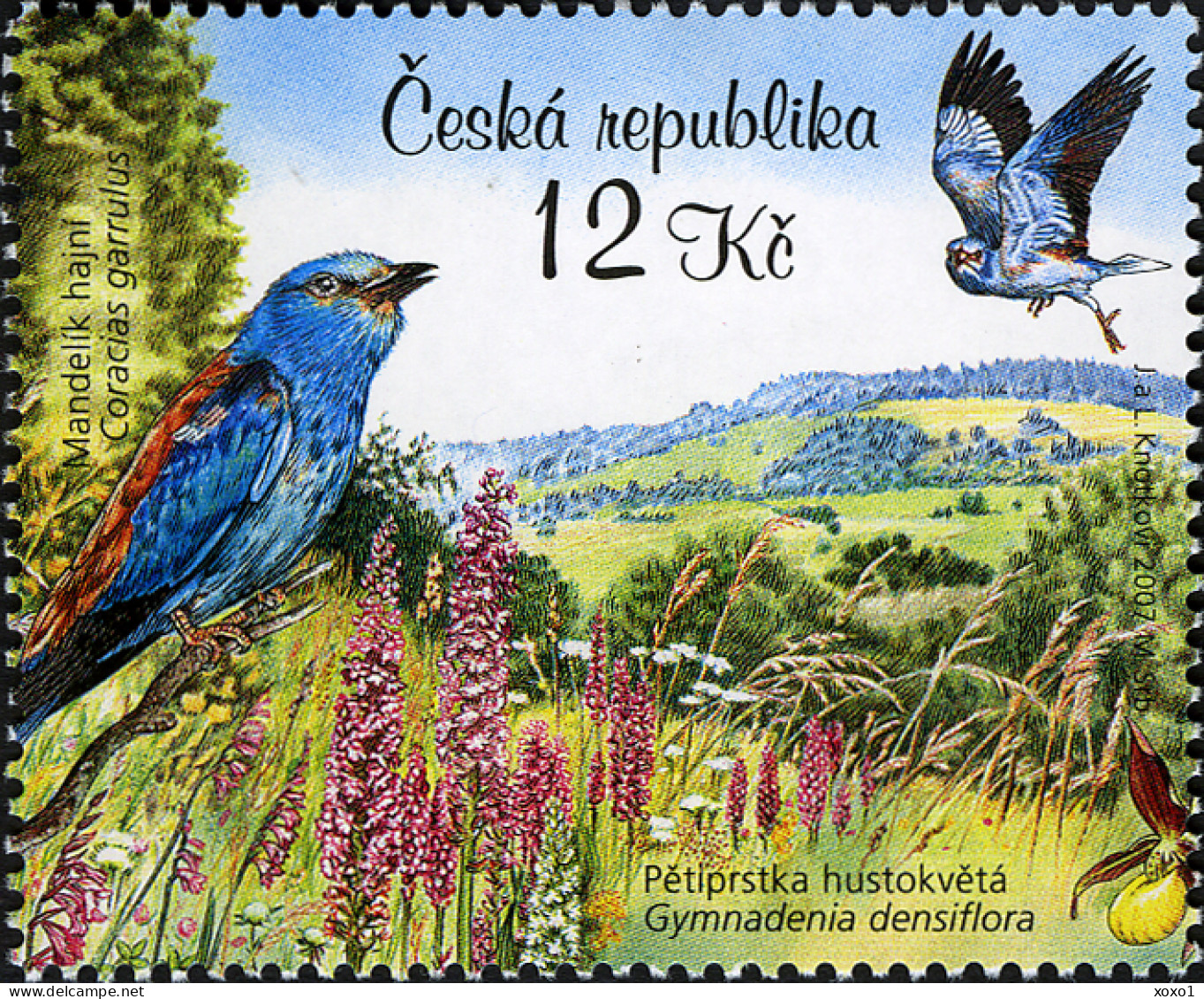 Czech Republic 2007 MiNr. (Block 28) Tschechische Republik UNESCO Birds Butterflies Flowers Orchids  S\sh   MNH** 5.00 € - UNESCO