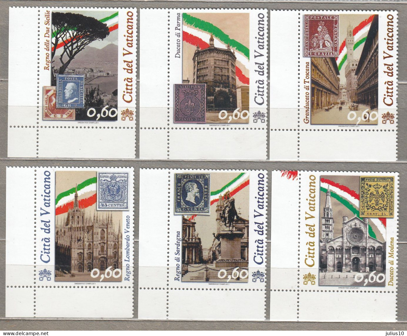Vatican 2011 Stamps On Stamps Complete Set MNH(**) #33301 - Nuevos