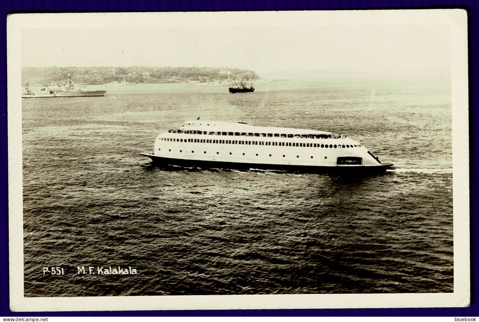 Ref 1636 - Real Photo Postcard - Seattle Ferry M.F. Kalakala - USA - Seattle