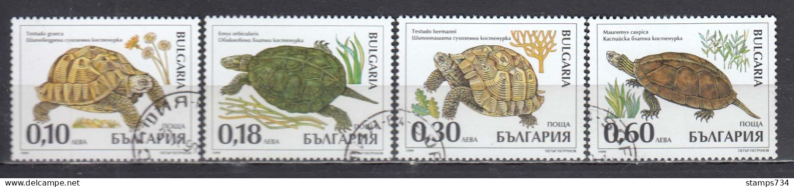 Bulgaria 1999 - Turtles, Mi-Nr. 4425/28, Used - Usati