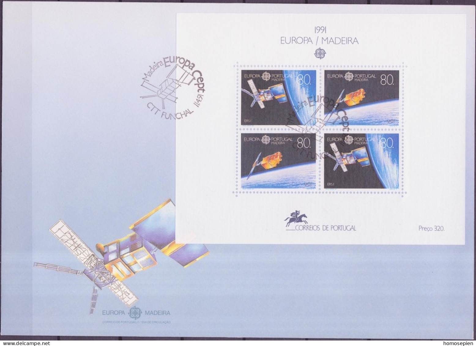 Europa CEPT 1991 Madère - Madeira - Portugal FDC Y&T N°BF12 - Michel N°B12 - 1991