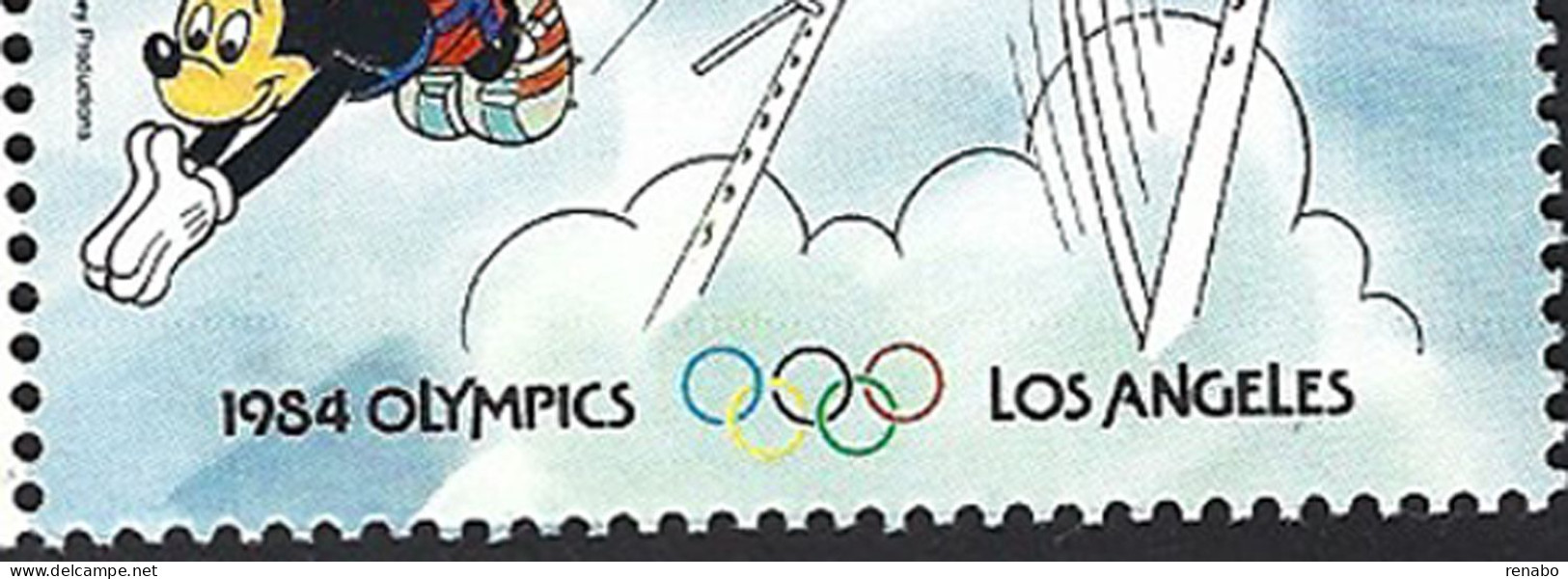 Anguilla 1984: Mickey Mouse - Decathlon “1984 OLYMPICS – 5 Olympic Rings - LOS ANGELES”; Complete Serie From Minisheets - Disney
