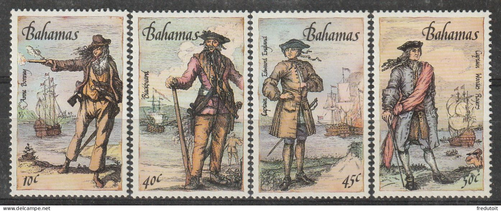 BAHAMAS - N°628/31 ** (1987) Pirates Et Corsaires Des Caraïbes - Bahamas (1973-...)