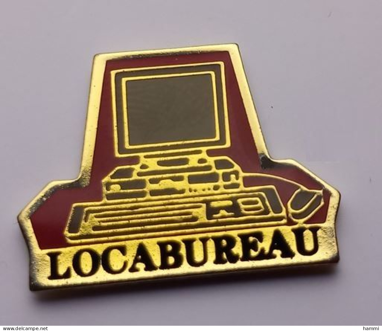 D252 Pin's INFORMATIQUE ORDINATEUR COMPUTER LOCABUREAU LOCA BUREAU Woippy Moselle Achat Immédiat - Informatica