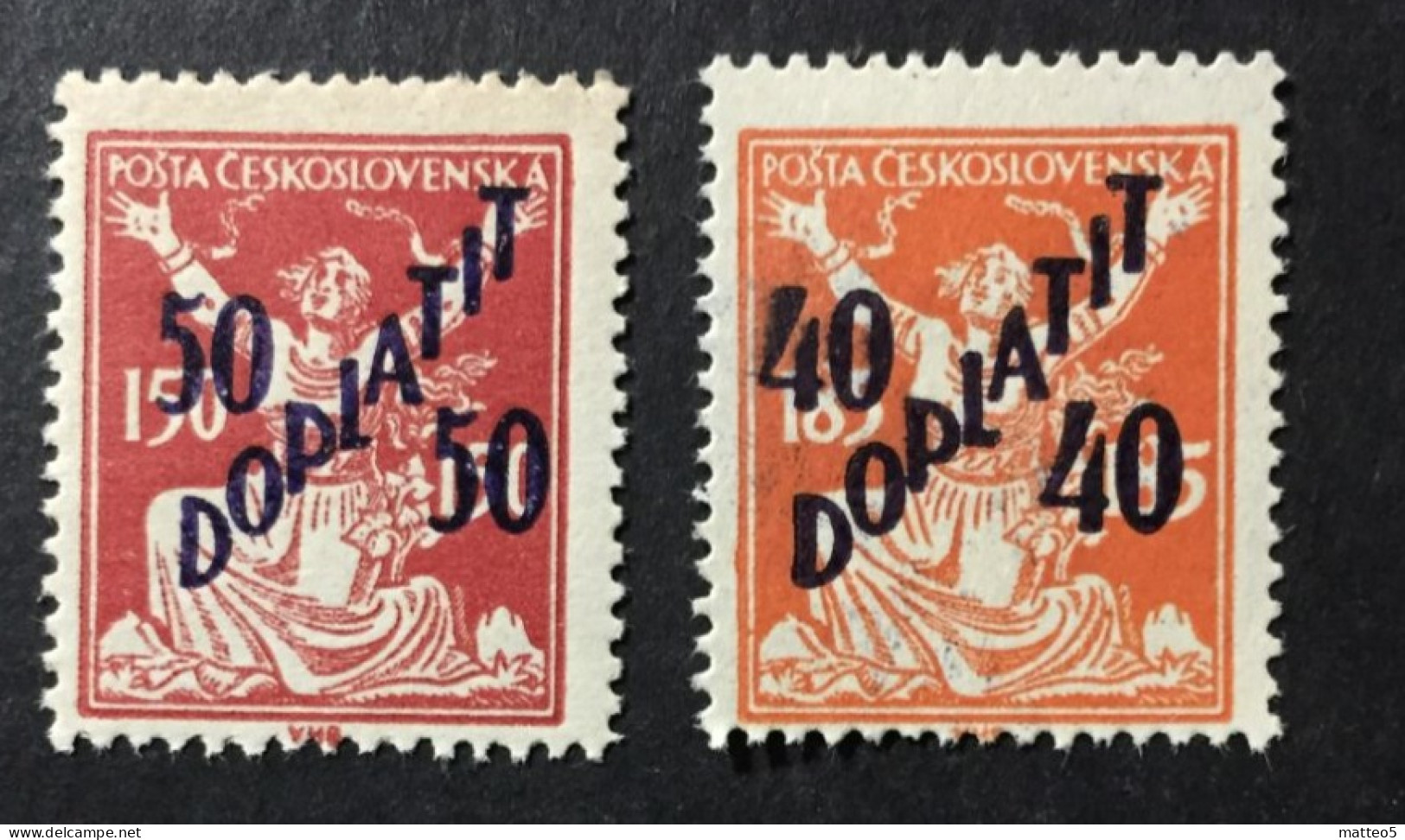 1920 /27  Czechoslovakia - Postage Due Stamps Overprint DOPLATIT - Unused - Nuevos