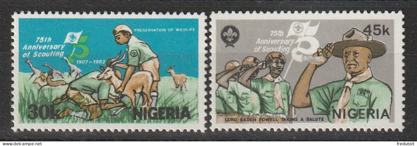 NIGERIA - N°399/400 ** (1982) Scoutisme - Nigeria (1961-...)