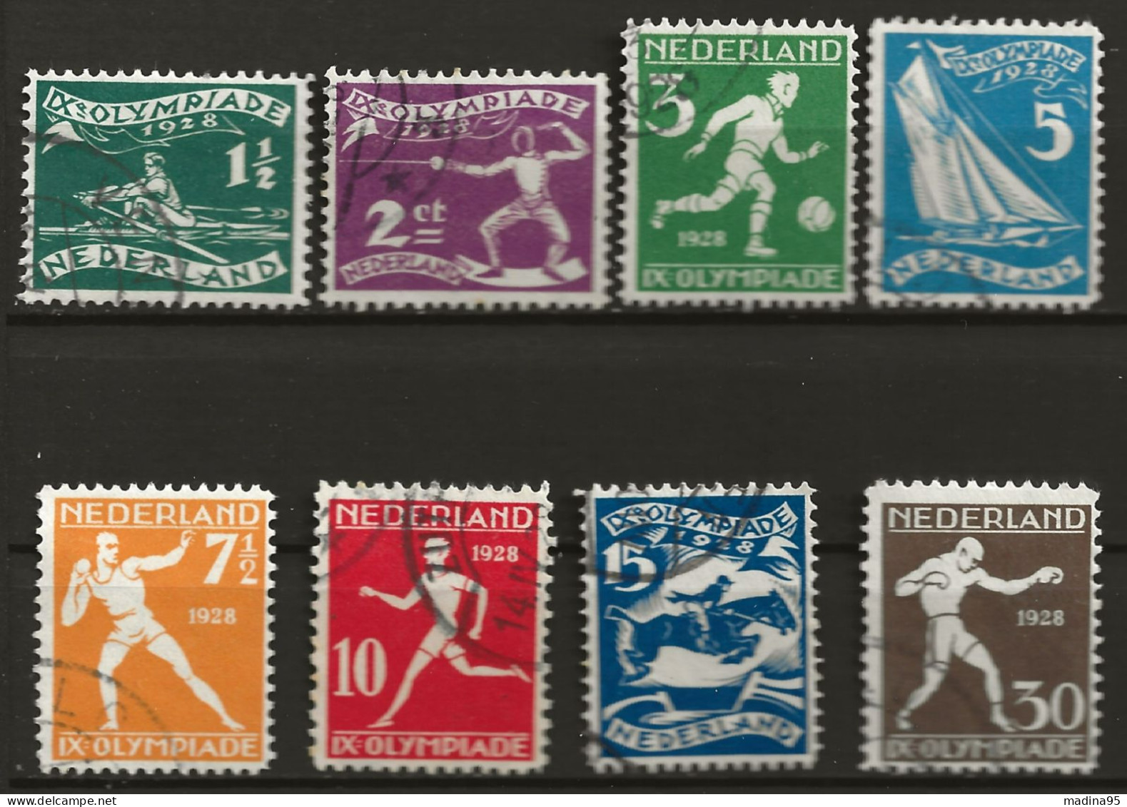 PAYS-BAS: Obl., N° YT 199 à 206, Série, TB - Used Stamps