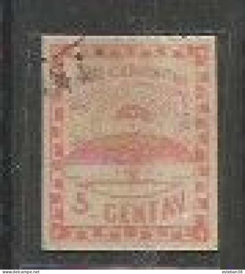 Confederacion 5c Rojo Fuerte Cifras Chicas - Used Stamps