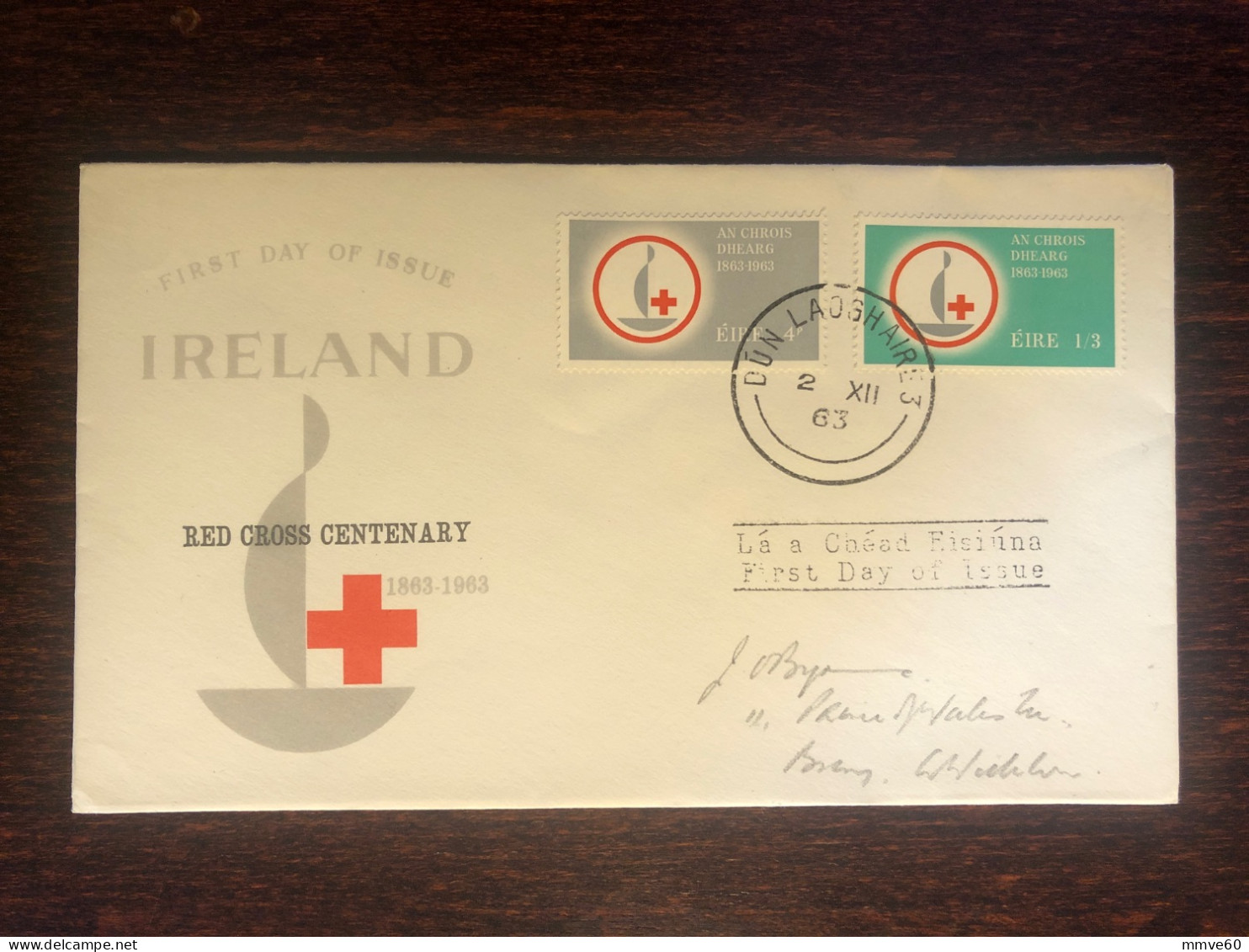 IRELAND FDC COVER 1963 YEAR RED CROSS HEALTH MEDICINE - FDC