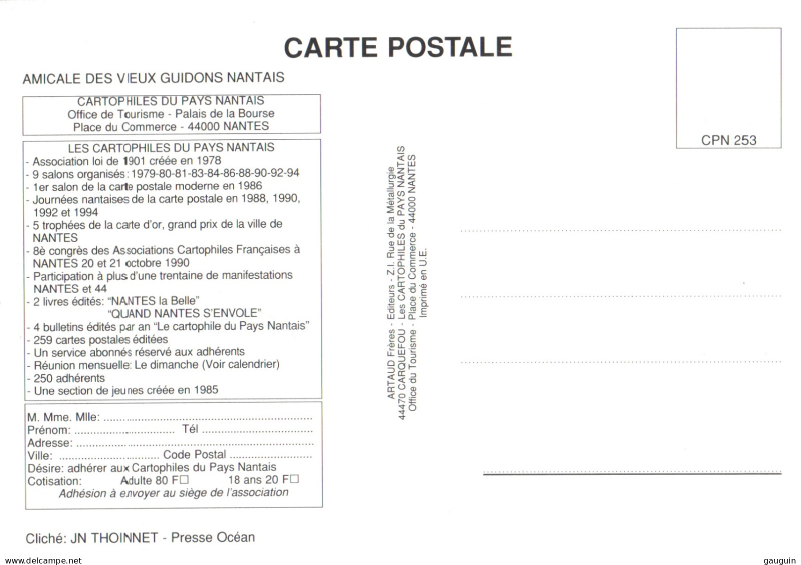 CPM - RALLYE NANTES-MONTAIGU 25 Juin 1995 (side-car)  .... Edition Artaud - Moto Sport