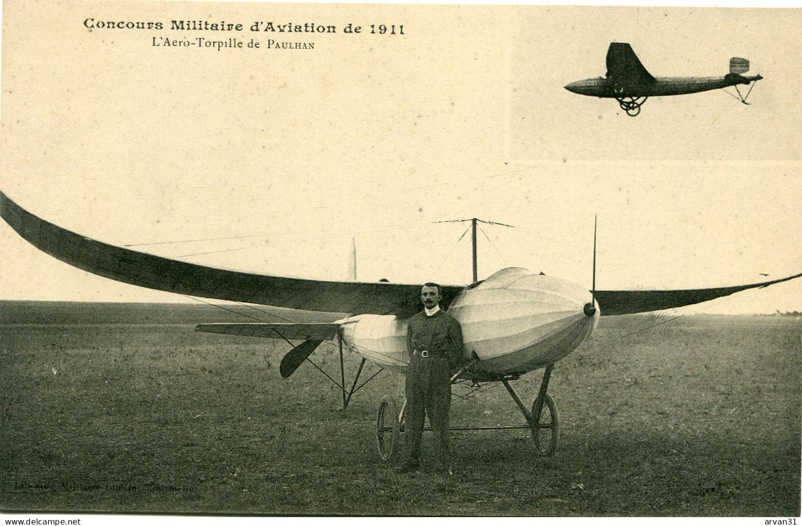 CONCOURS MILITAIRE D' AVIATION De1911 - L' AERO TORPILLE De PAULHAN - - Meetings