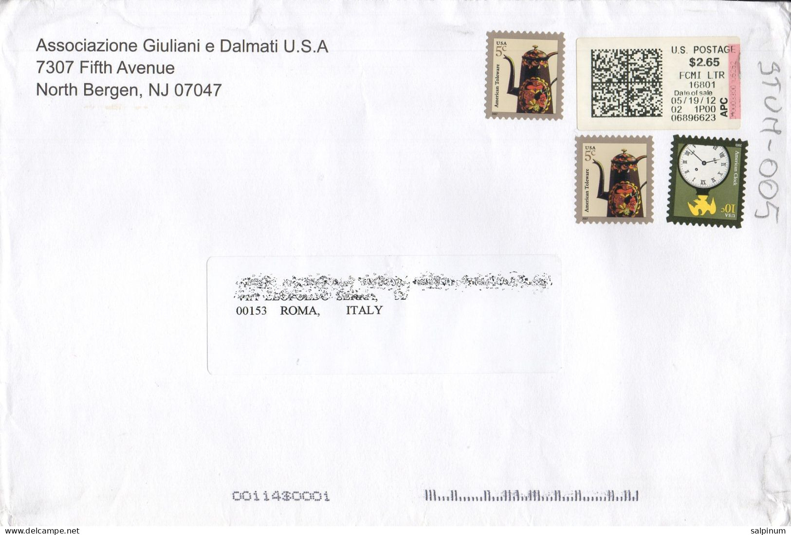 Philatelic Envelope With Stamps Sent From UNITED STATES OF AMERICA To ITALY - Brieven En Documenten