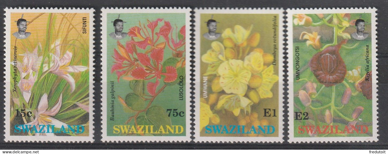 SWAZILAND - N°588/91 ** (1991) Fleurs - Swaziland (1968-...)