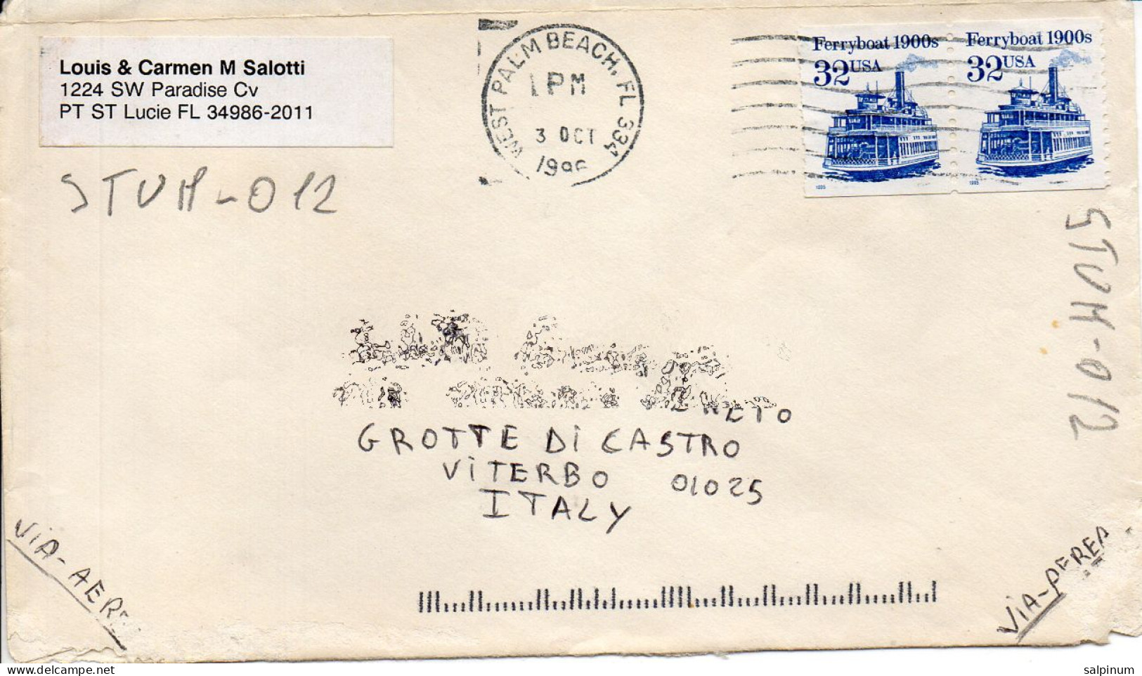 Philatelic Envelope With Stamps Sent From UNITED STATES OF AMERICA To ITALY - Cartas & Documentos