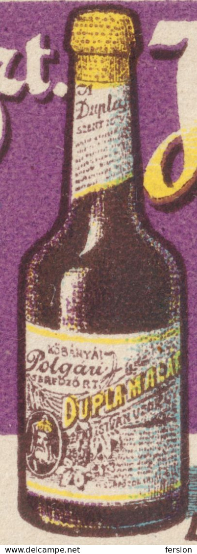 St. Stephen István King BEER Brewery Kőbánya Budapest Advertising Stamp 1910 HUNGARY - LABEL CINDERELLA VIGNETTE - Beers