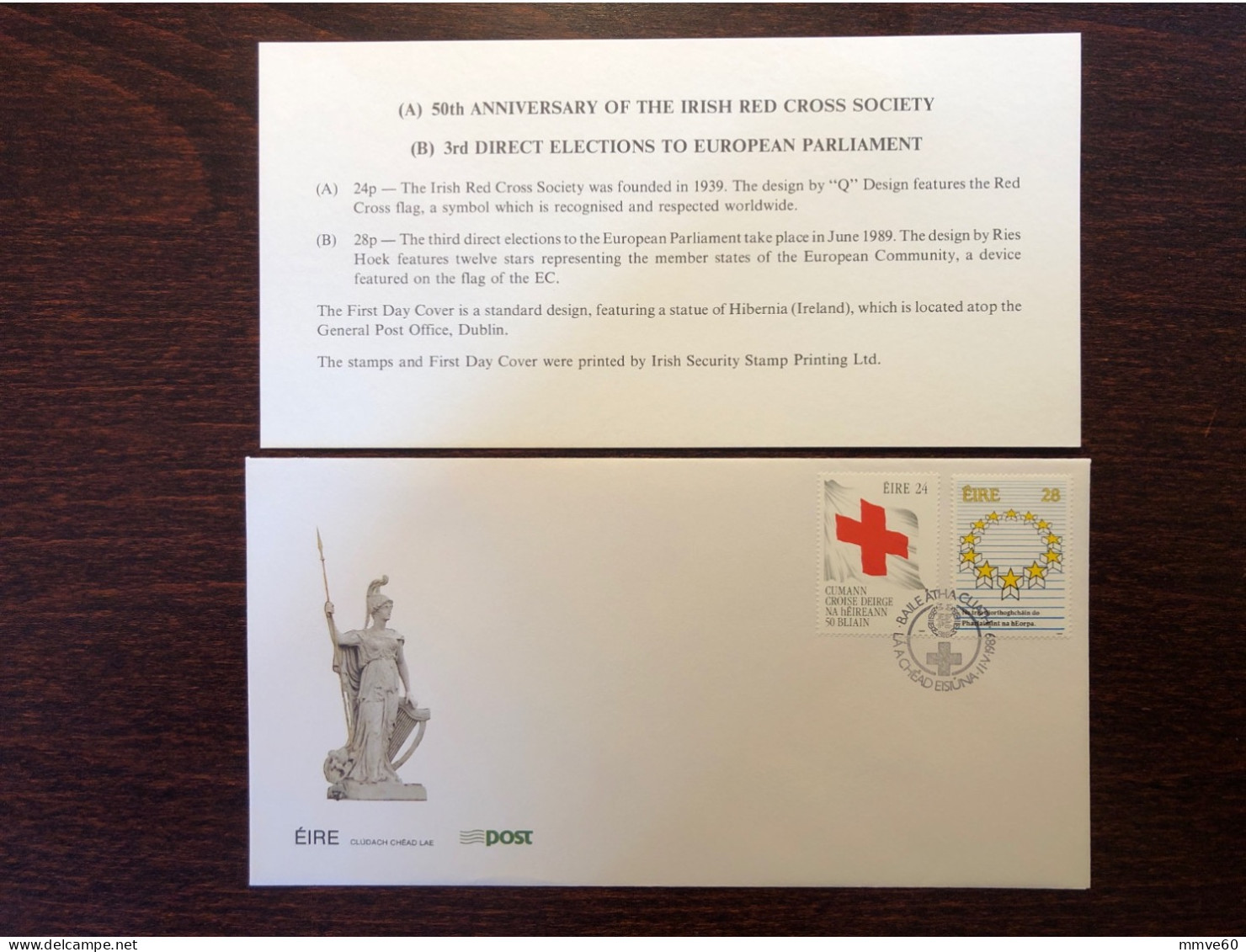 IRELAND FDC COVER 1989 YEAR RED CROSS HEALTH MEDICINE STAMPS - FDC