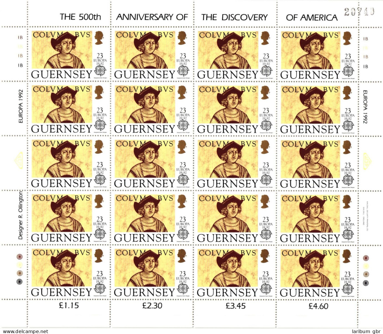 Guernsey 549-552 Postfrisch Bögen #JN967 - Guernsey