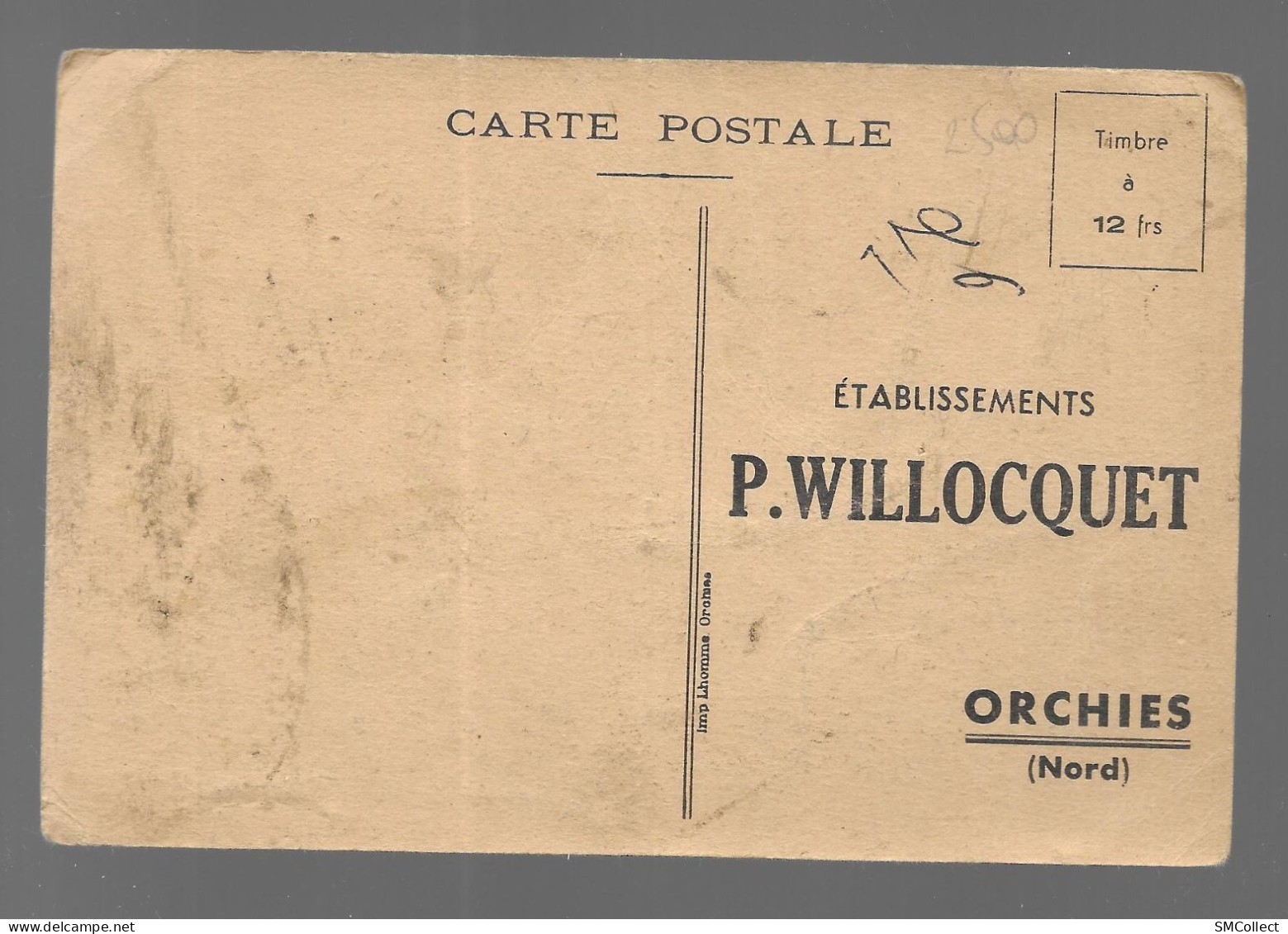 Carte Publicitaire. Panorama D'Orchies. Au Premier Plan, Les Grands Germoirs Des établissements P.Willocquet (A19p60) - Orchies