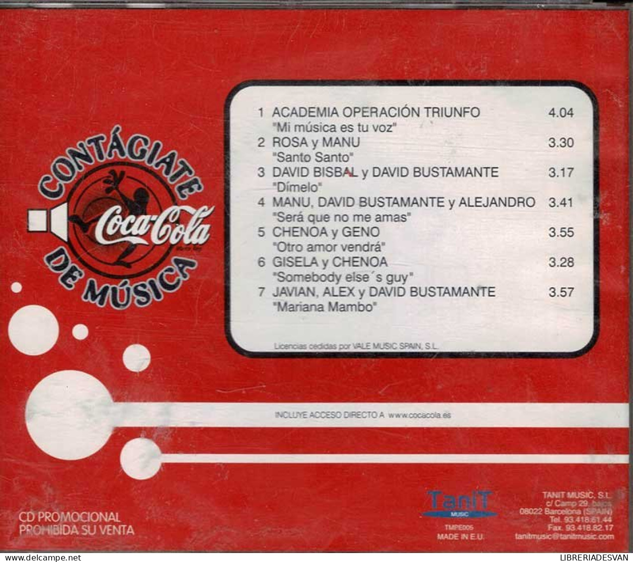 Coca-Cola Y Operación Triunfo. Verano 2002. CD - Disco & Pop