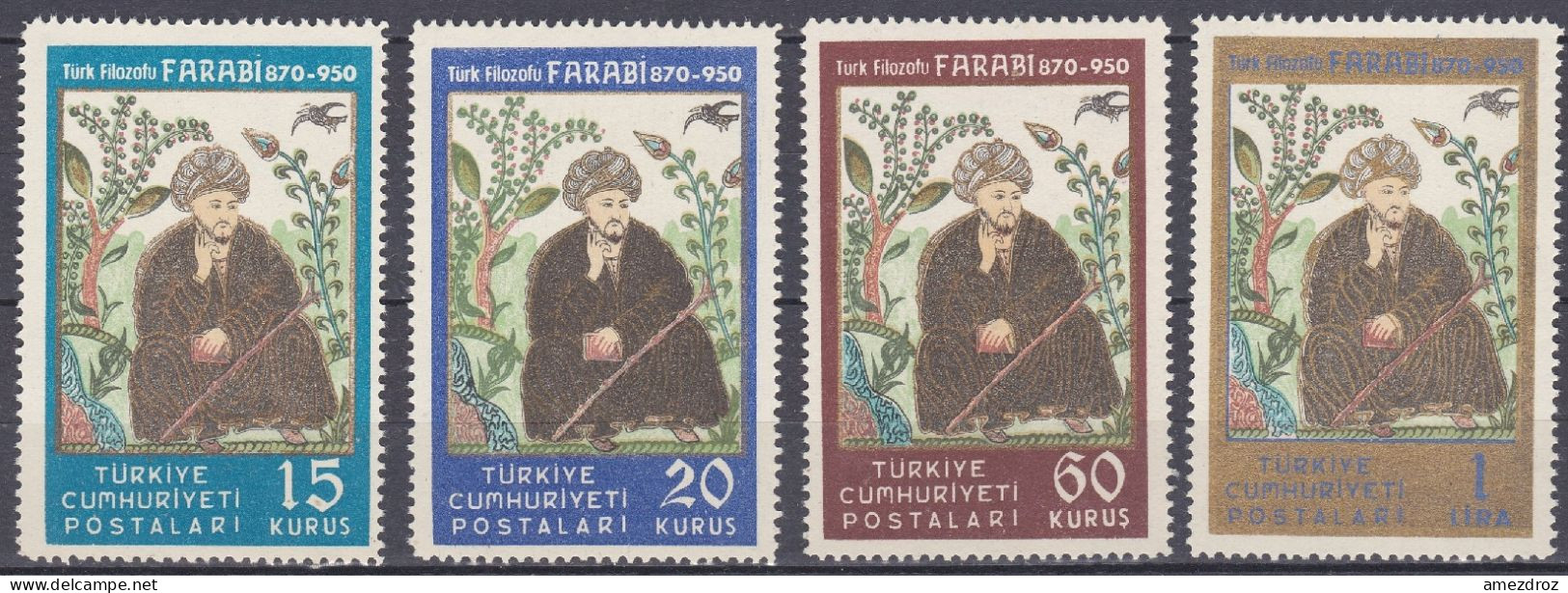 Turquie 1950 N° 1266-169 MNH ** 1000e Anniversaire De La Mort De Farabi (A4) - Unused Stamps