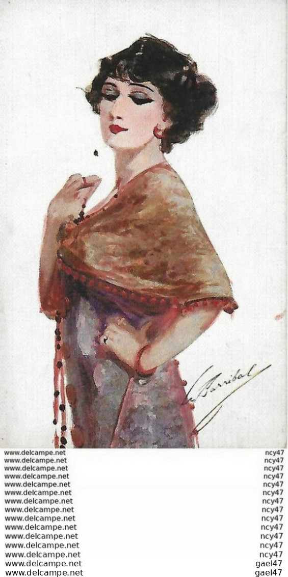 CPA  Illustrateur  W. BARRIBAL.  Jolie Femme En Robe Longue. .CO 216 - Barribal, W.