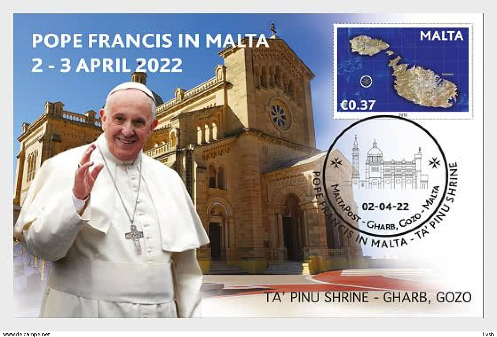 Malta.2022.The Visit Of Pope Francis To Malta.Gozo,Rabat,Rabat.3 Postcards . - Papas