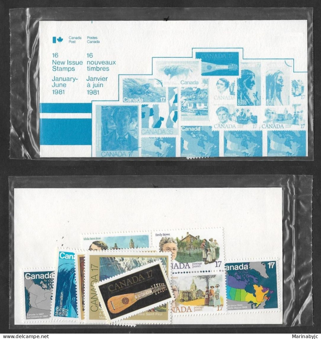 SE)1981 CANADA, BAG WITH A VARIETY OF CANADIAN STAMPS, MINT - Ongebruikt