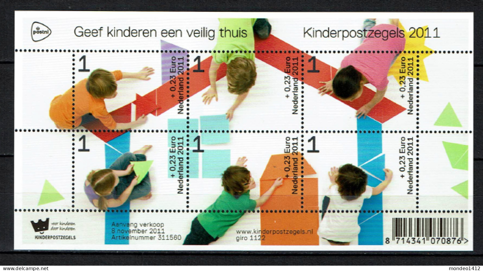Nederland 2011 - NVPH 2886 - Blok Block - Child Welfare, Kinderpostzegels - MNH - Unused Stamps