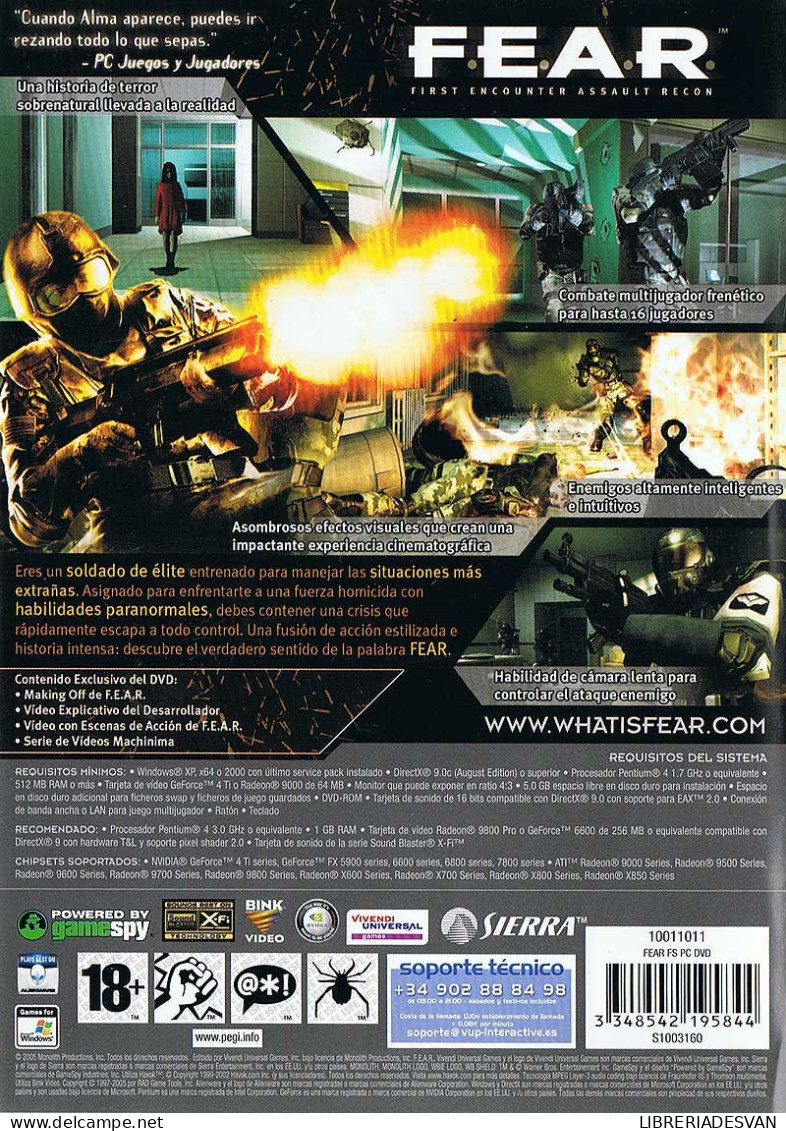 Fear. First Encounter Assault Recon. PC - Jeux PC