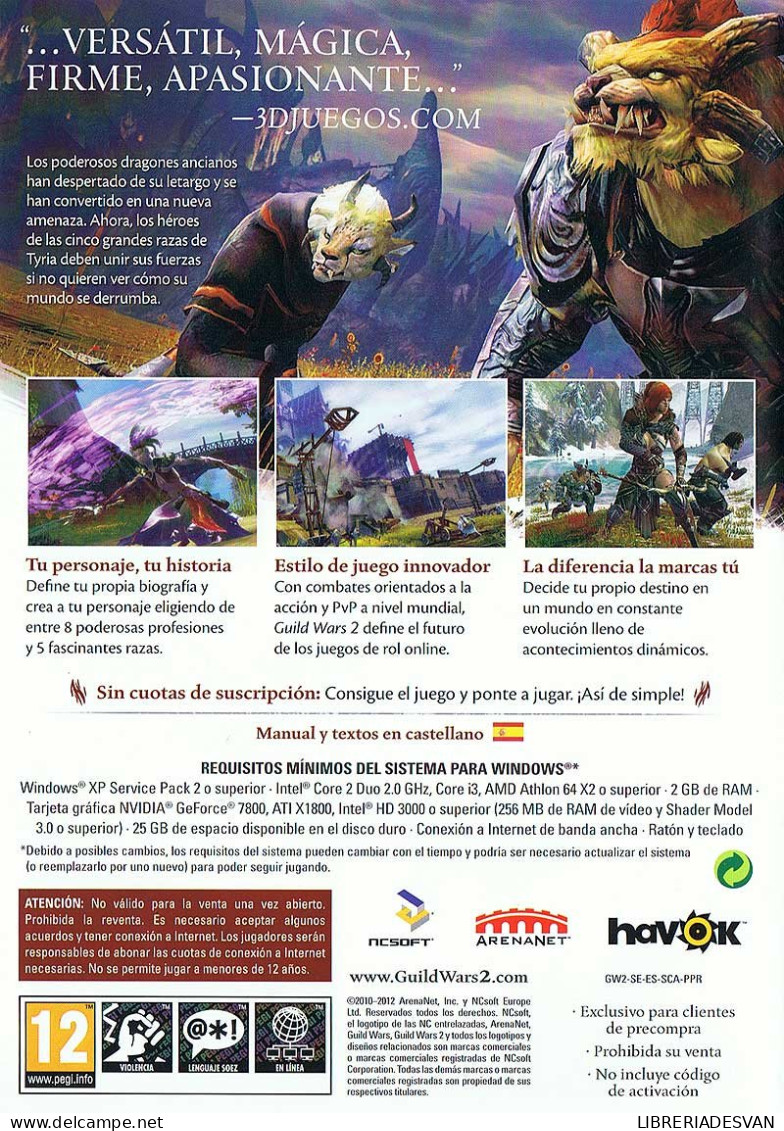 Guild Wars 2. Edición Precompra 2 Discos. PC - PC-Games