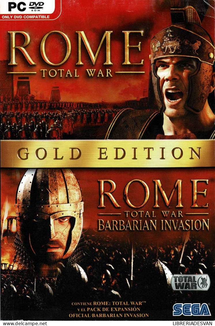 Rome Total War + Total War Barbarian Invasion Gold Edition. PC (sólo Manual) - Giochi PC