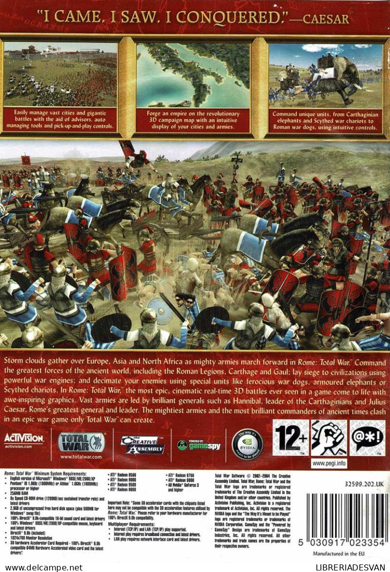 Rome Total War (versión En Inglés). Completo. PC - PC-games