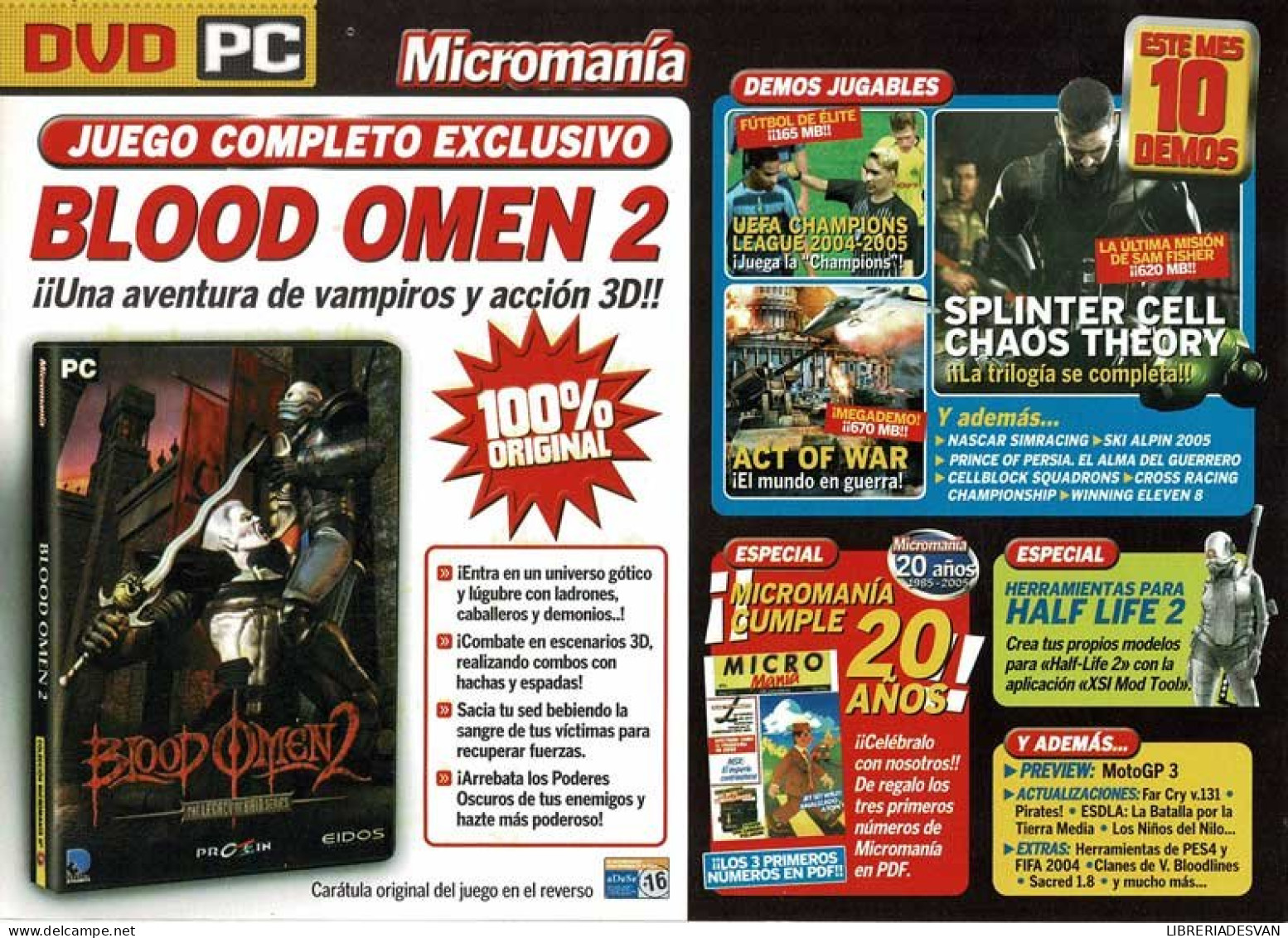 Blood Omen 2. Micromanía No. 122. PC - Juegos PC