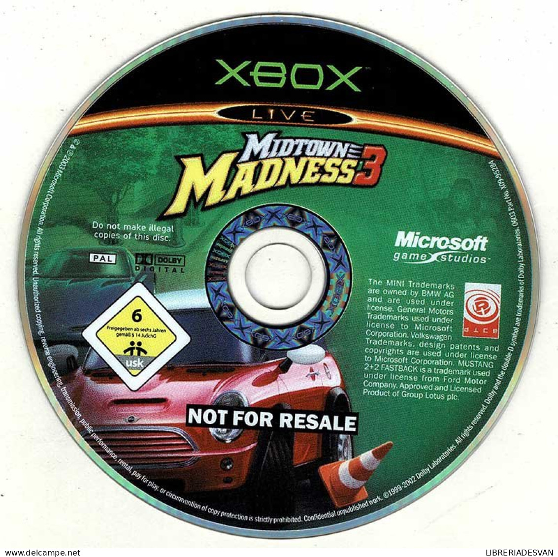Midtown Madness 3. Xbox Promo (sólo Disco) - Juegos PC