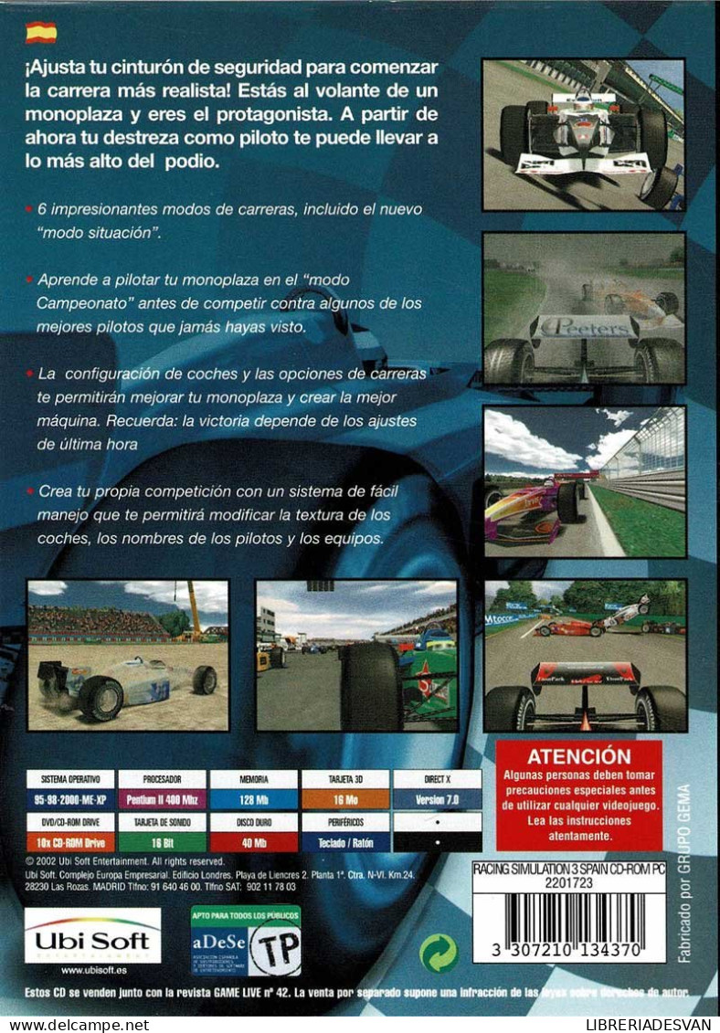 RS3. Racing Simulation Three. Juego Completo. PC - PC-Spiele