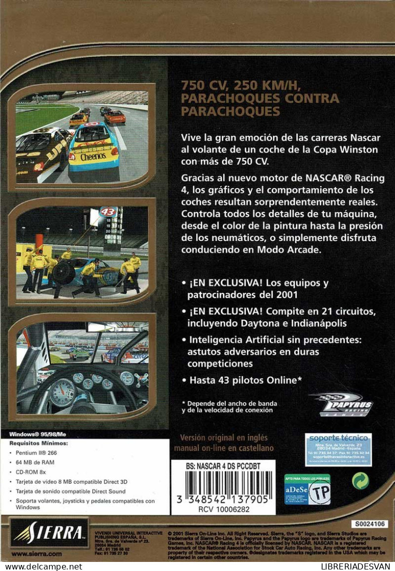 Nascar Racing 4. Simulador De Carreras. Best Seller Series. PC - Jeux PC