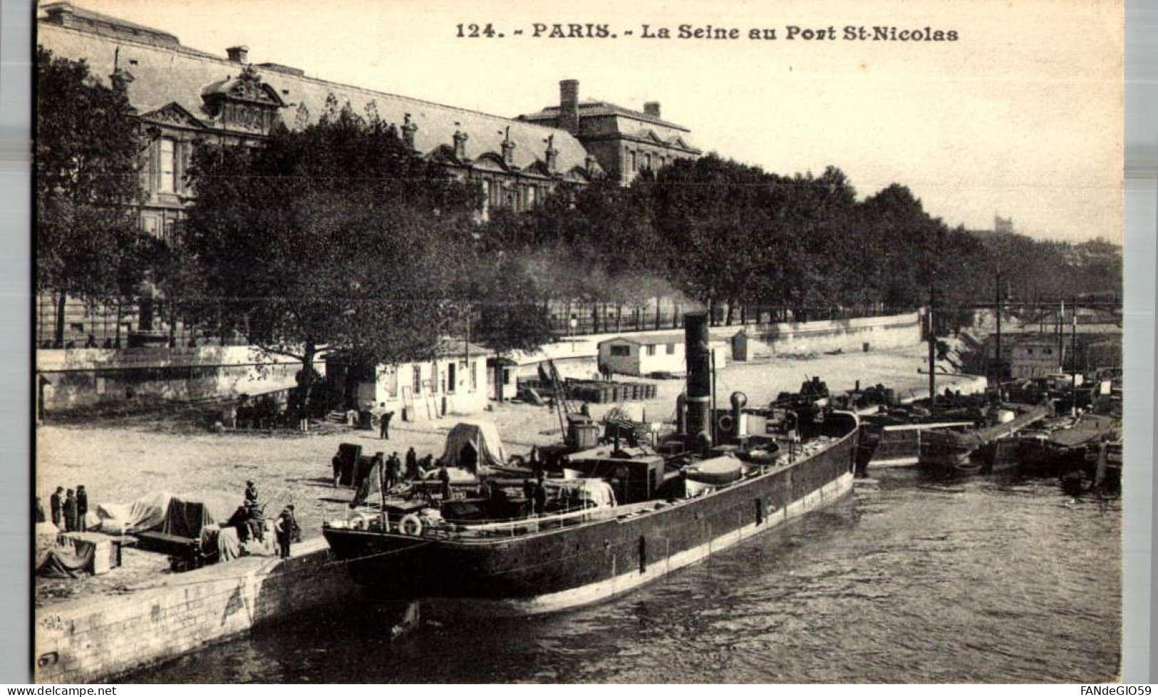 PARIS - Le Port Saint Nicolas Péniche///    ALB  1 ///   32 - Die Seine Und Ihre Ufer