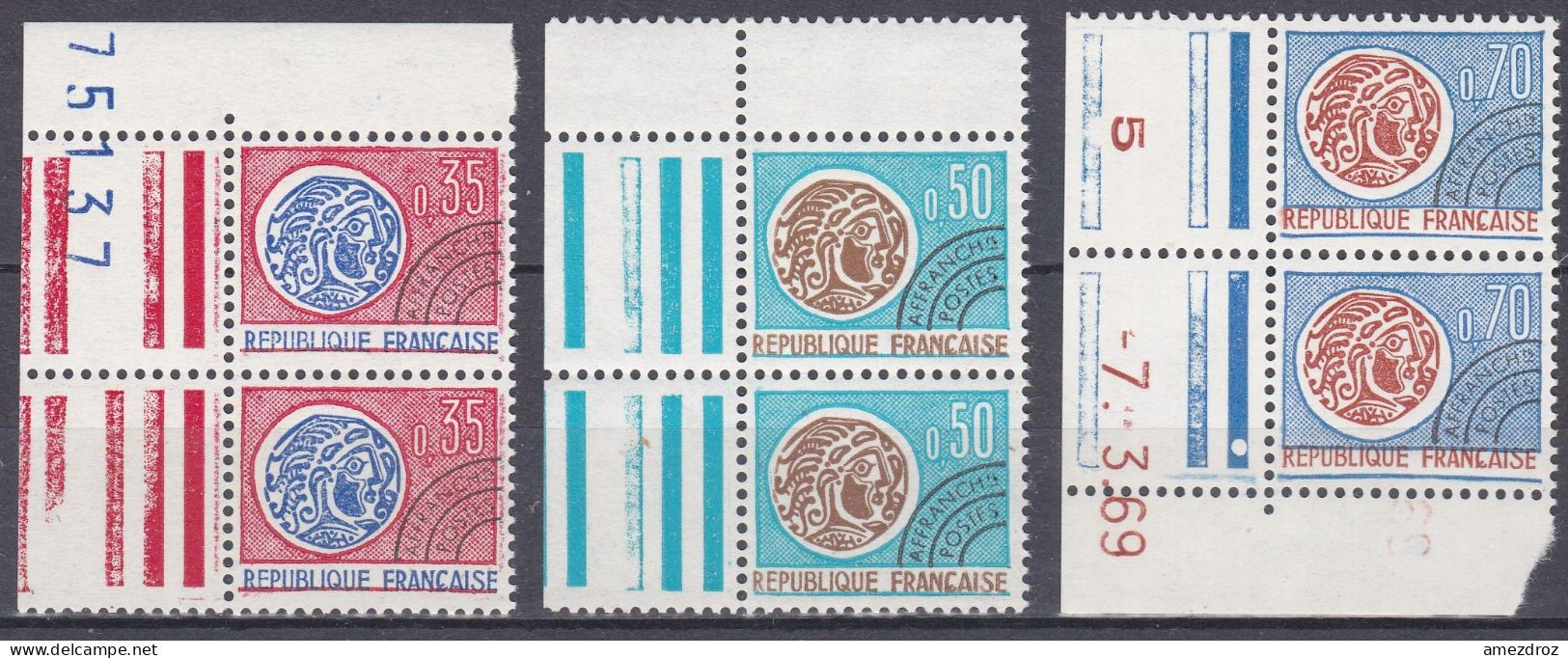 France Préoblitéré N° 127-129 NMH ** Monnaies BdF Paires (K15) - 1953-1960