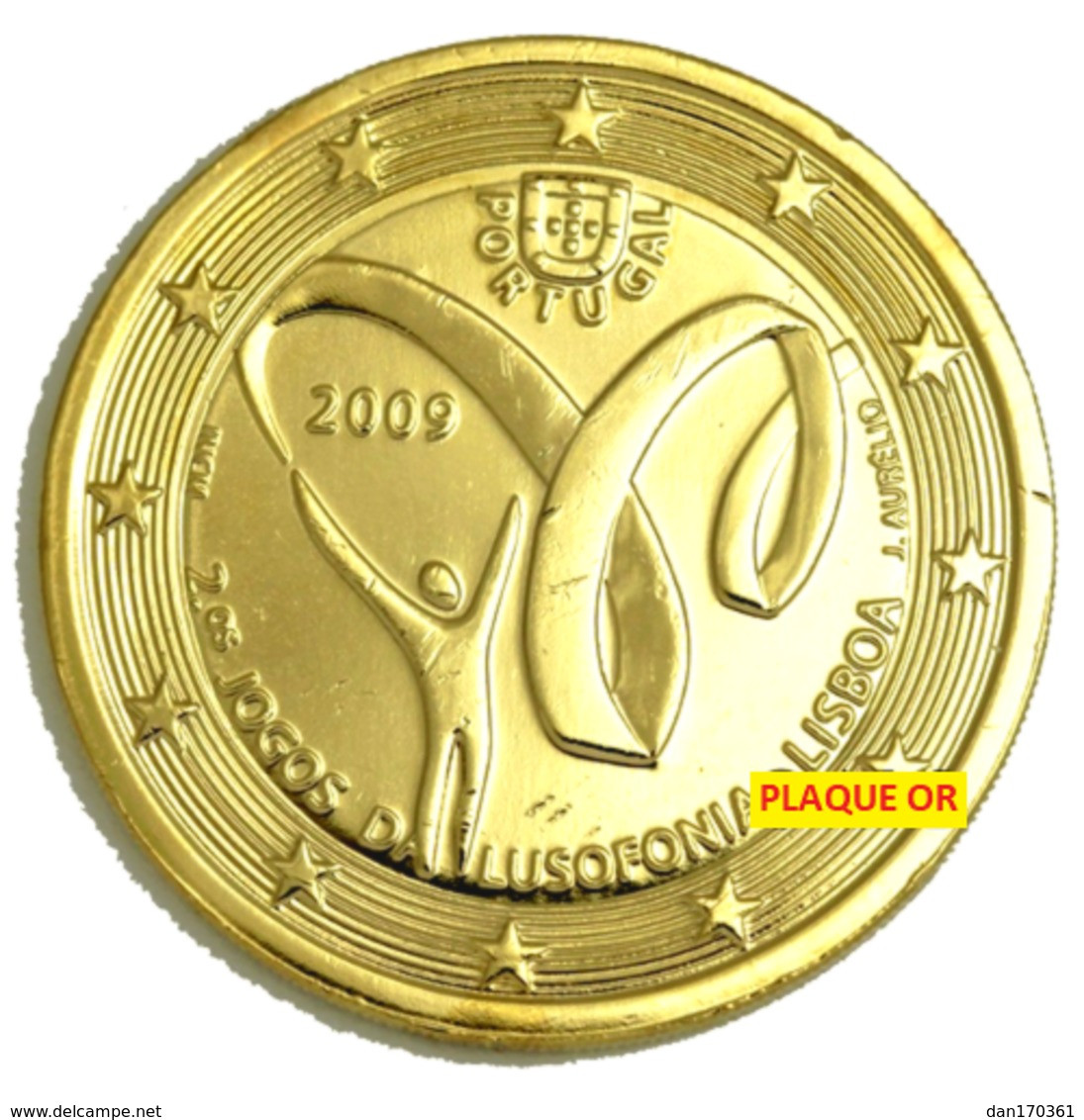 PORTUGAL 2009 - 2 EUROS COMMEMORATIVE - LUSOPHONIE - PLAQUE OR - Portogallo