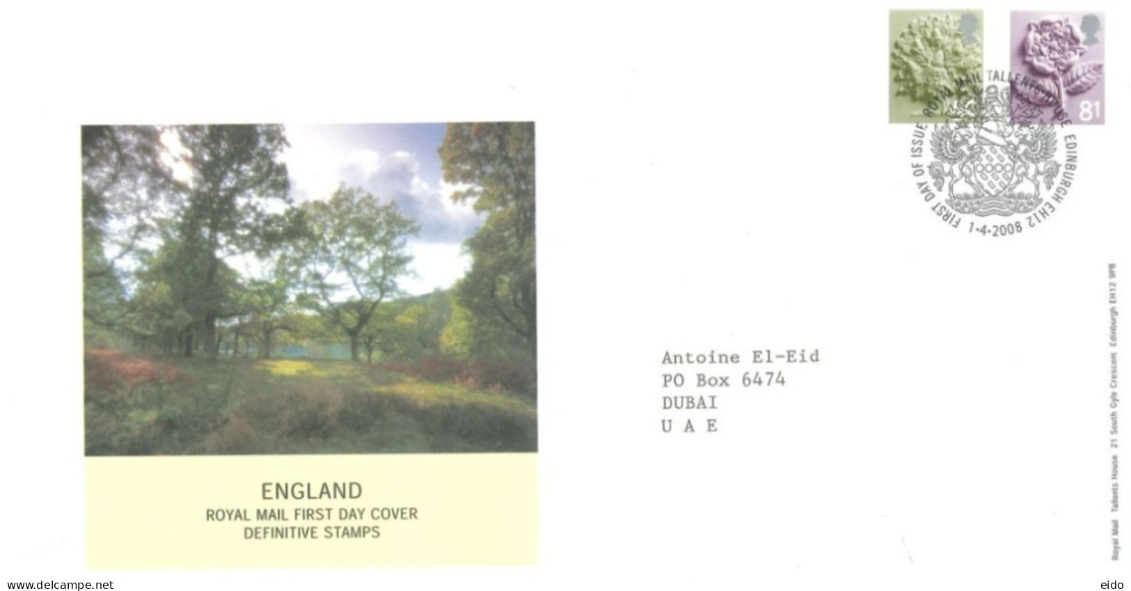 GREAT BRITAIN - 2008, FDC OF ENGLAND ROYAL MAIL DEFINITIVE STAMPS. - Covers & Documents