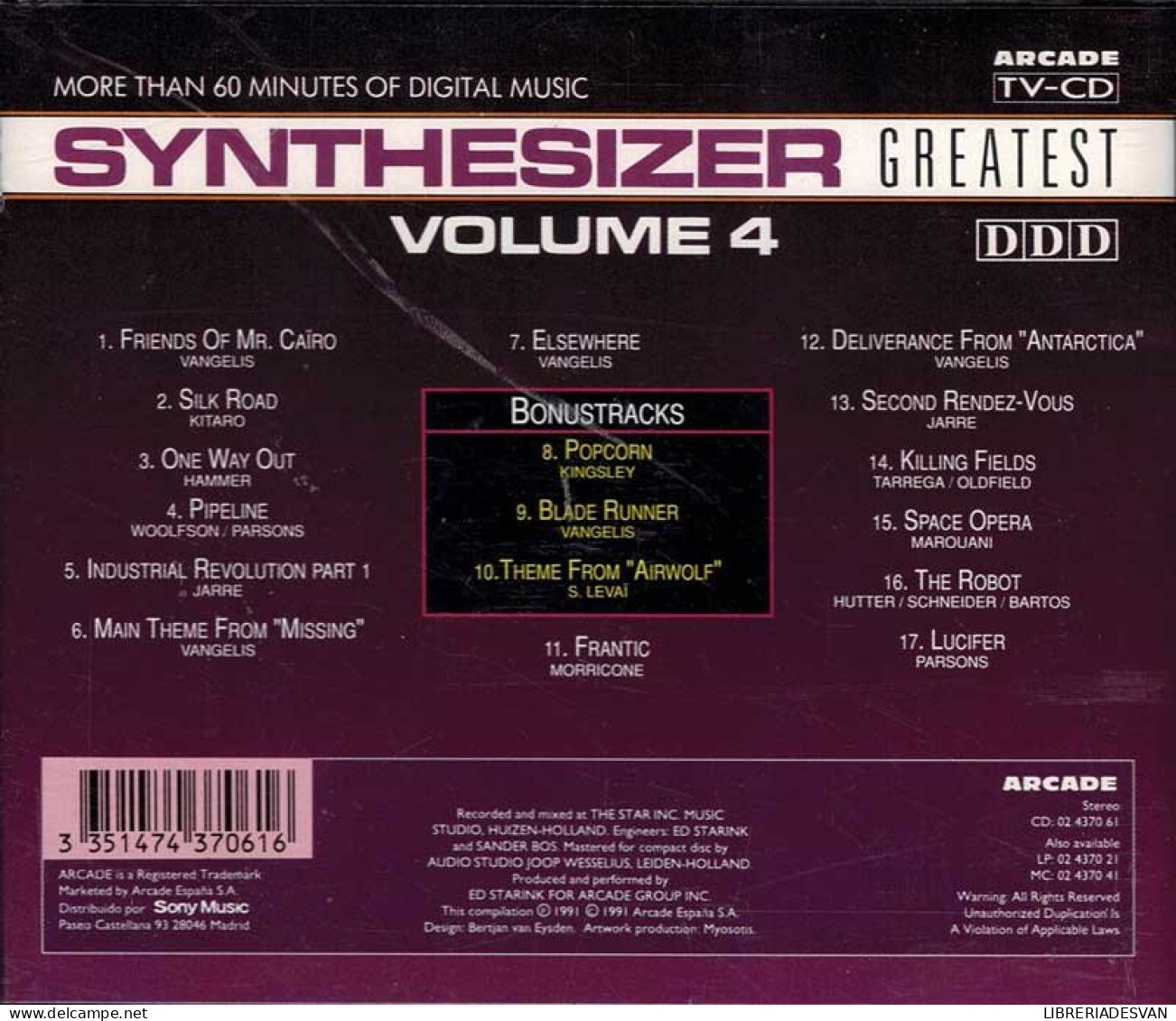 Synthesizer Greatest Volume 4. CD - Nueva Era (New Age)