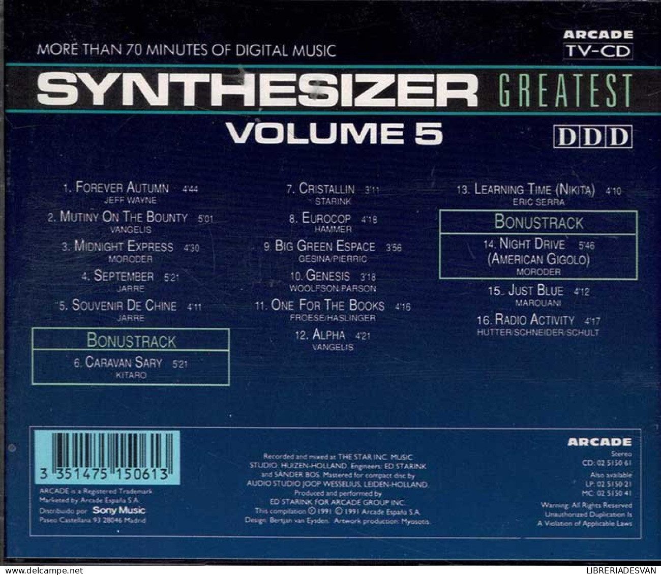 Synthesizer Greatest Volume 5. CD - Nueva Era (New Age)