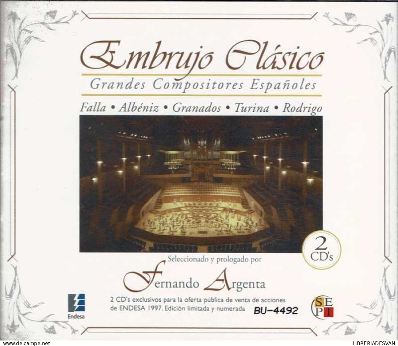 Falla, Albéniz, Granados, Turina, Rodrigo - Embrujo Clásico. Grandes Compositores Españoles. 2 X CD - Klassiekers