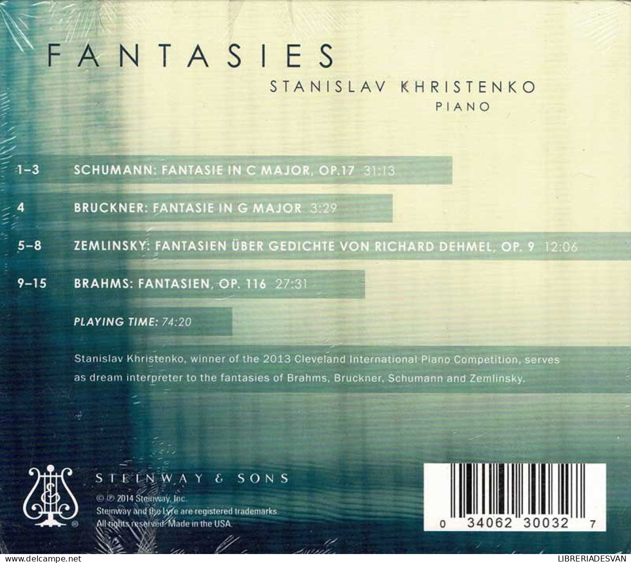 Stanislav Khristenko, Schumann, Bruckner, Zemlinsky, Brahms - Fantasies. CD - Classica