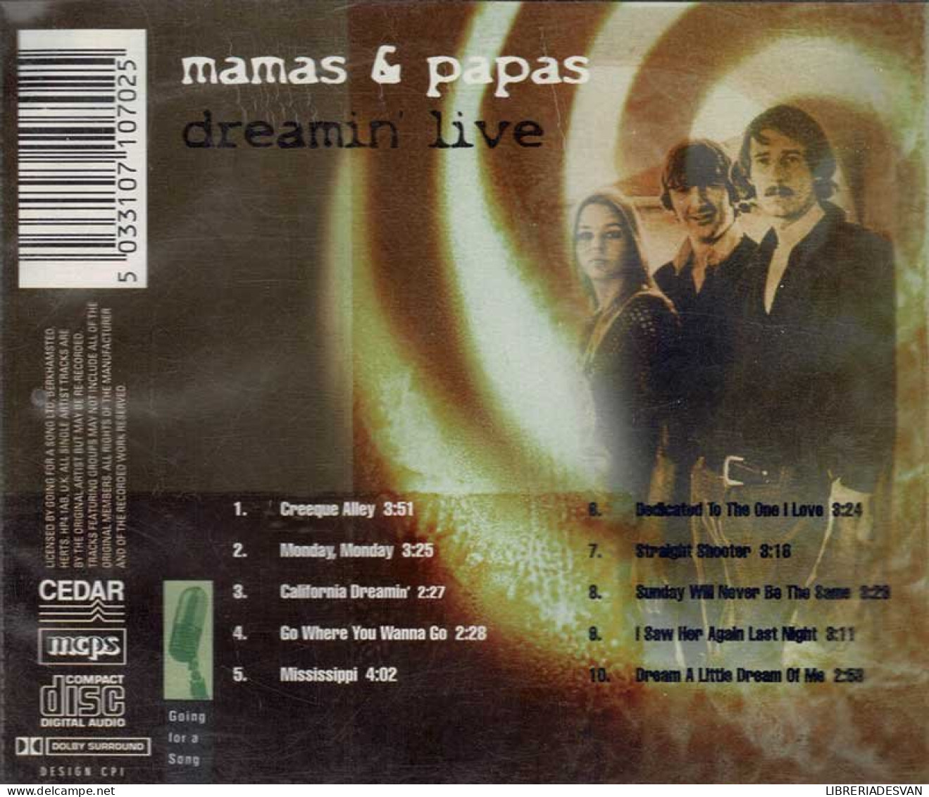 The Mamas & The Papas - Dreamin' Live. CD - Rock