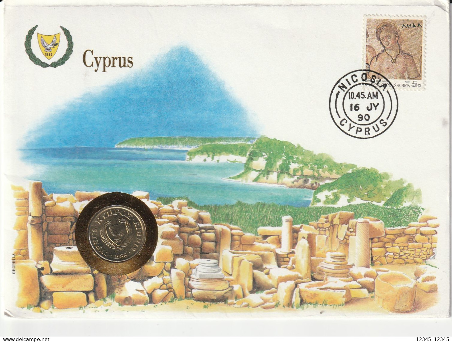 Cyprus 1990, Numis Letter, Stamped Nicosia - Brieven En Documenten