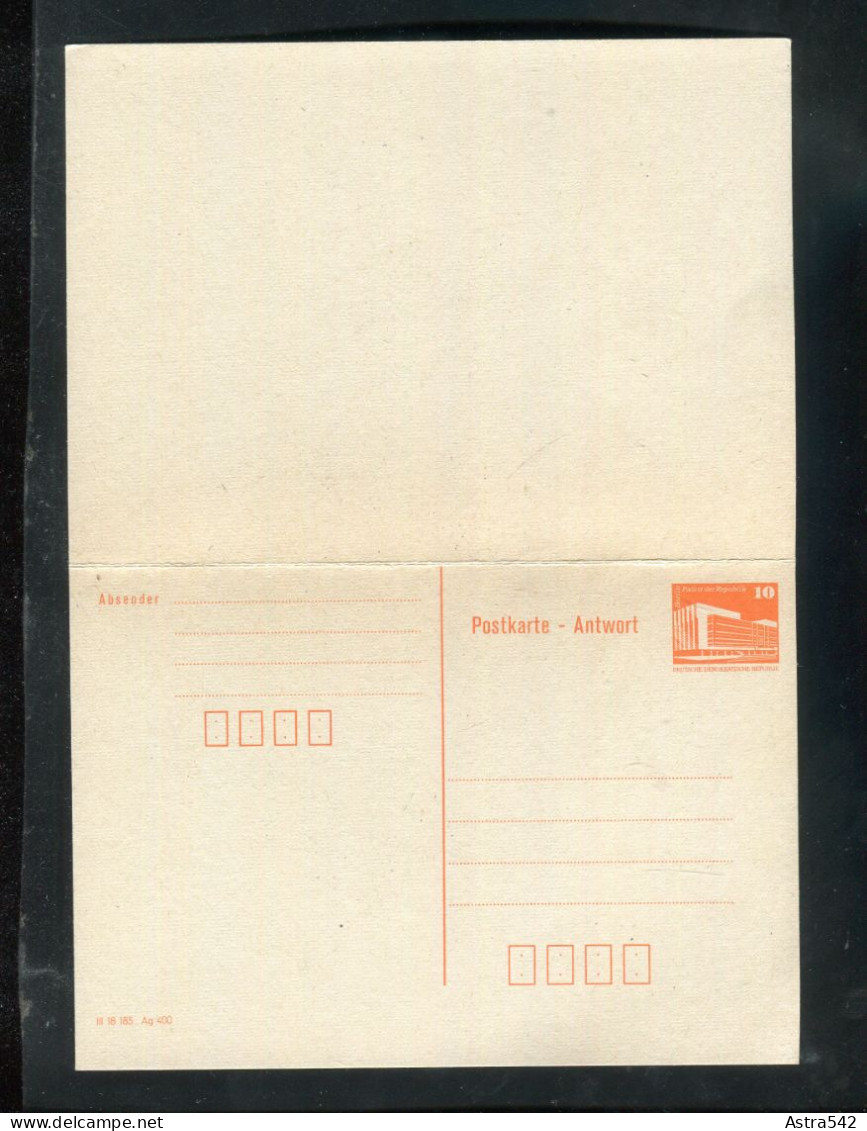 "DDR" 1987, Postkarte Mit Antwortteil Mi. P 88 ** (A0070) - Postkarten - Ungebraucht