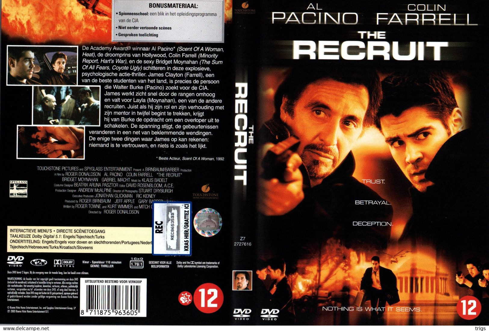 DVD - The Recruit - Policiers