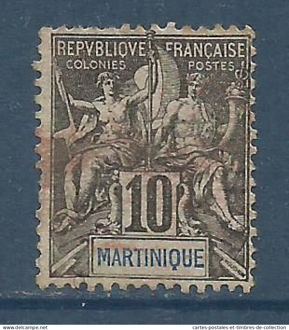 MARTINIQUE , Timbre Du Type De 1892 , 10 Cts , N° Y&T 35 , ( O ) , µ - Gebruikt